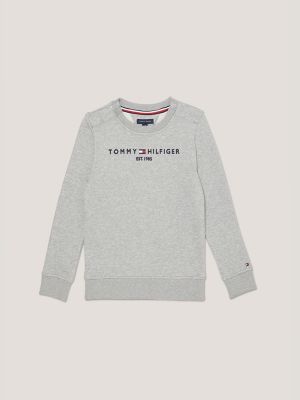 Kids' Tommy Logo Sweatshirt, Grey Heather