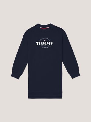 Kids' Tommy Shimmer Sweater Dress, Navy