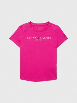 Kids' Tommy Logo T-Shirt, Eccentric Magenta
