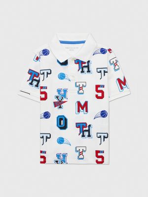 Tommy Hilfiger Boys White Logo Polo Shirt | Junior Couture USA