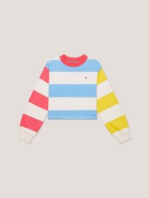 Tommy jeans striped sweatshirt hotsell
