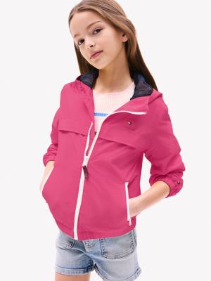 Kids' Chicago Hooded Windbreaker, Fandango Pink