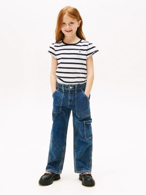 Детские футболки Tommy Hilfiger Kids' Stripe Ruffle-Sleeve T-Shirt — фото 2