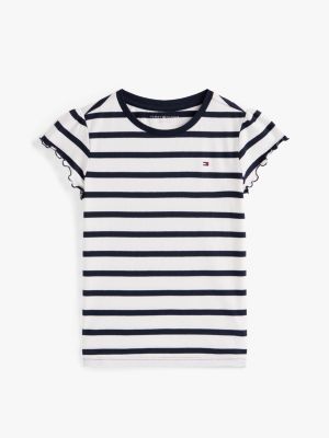 Детские футболки Tommy Hilfiger Kids' Stripe Ruffle-Sleeve T-Shirt — фото 5