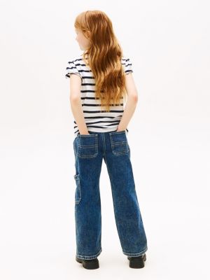 Детские футболки Tommy Hilfiger Kids' Stripe Ruffle-Sleeve T-Shirt — фото 4