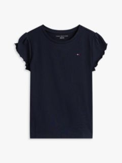 Kids' Lettuce-Trim Sleeve T-Shirt — Navy 5