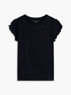 Kids' Lettuce-Trim Sleeve T-Shirt — Navy 6