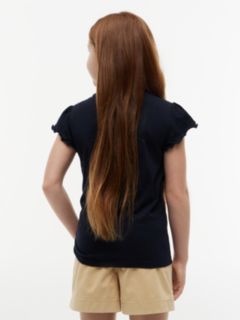 Kids' Lettuce-Trim Sleeve T-Shirt — Navy 4