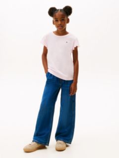 Kids' Lettuce-Trim Sleeve T-Shirt — Light Pink 3