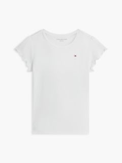 Kids' Lettuce-Trim Sleeve T-Shirt — Optic White 6