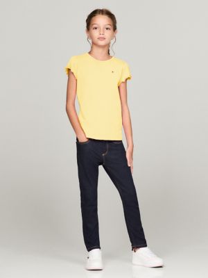 Kids' Ruffle-Sleeve T-Shirt, Citronella