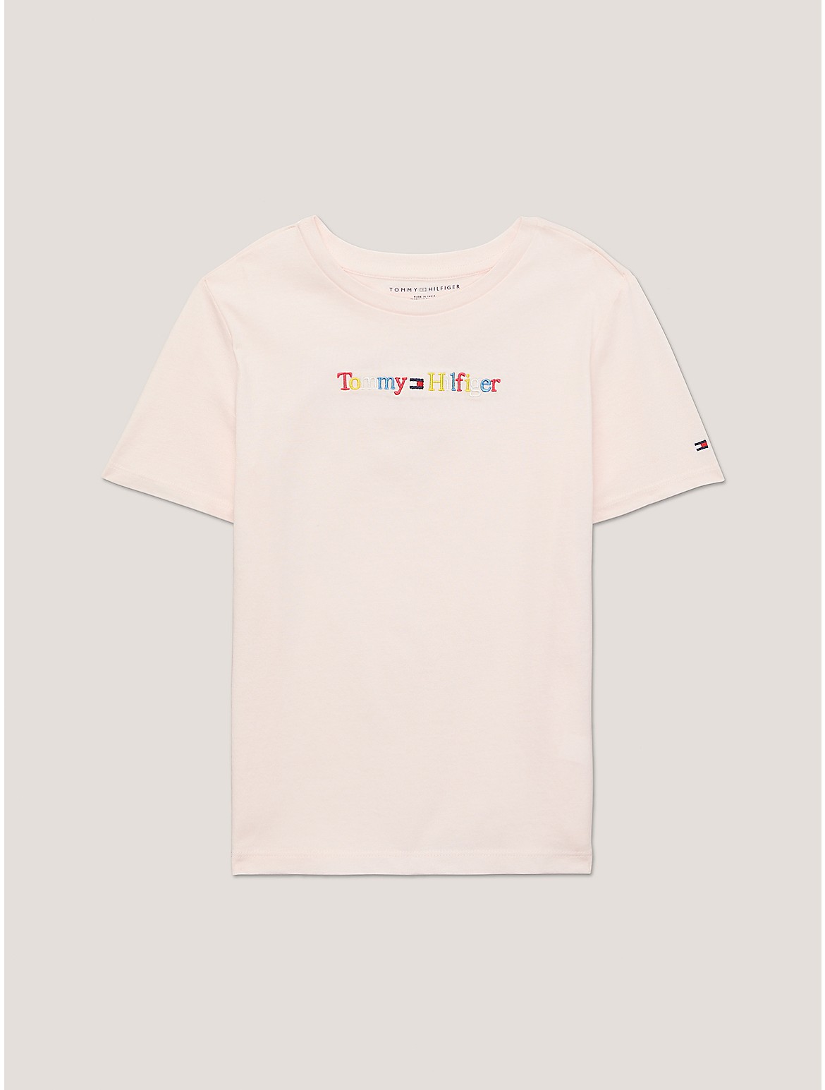 Tommy Hilfiger Girls' Kids' Embroidered Color Logo T-Shirt