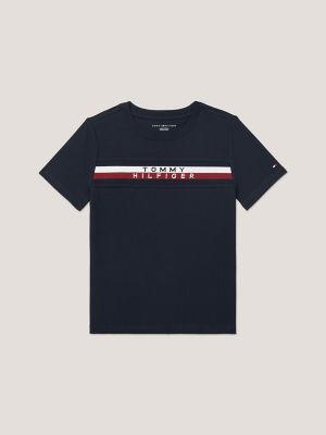 Kids' Ribbed Stripe Logo T-Shirt