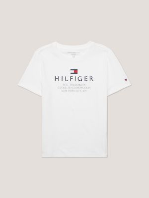 Kids' Hilfiger Stencil Logo T-Shirt, Fresh White