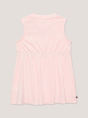 Babies' Sleeveless Logo T-Shirt Dress, Pink Dream