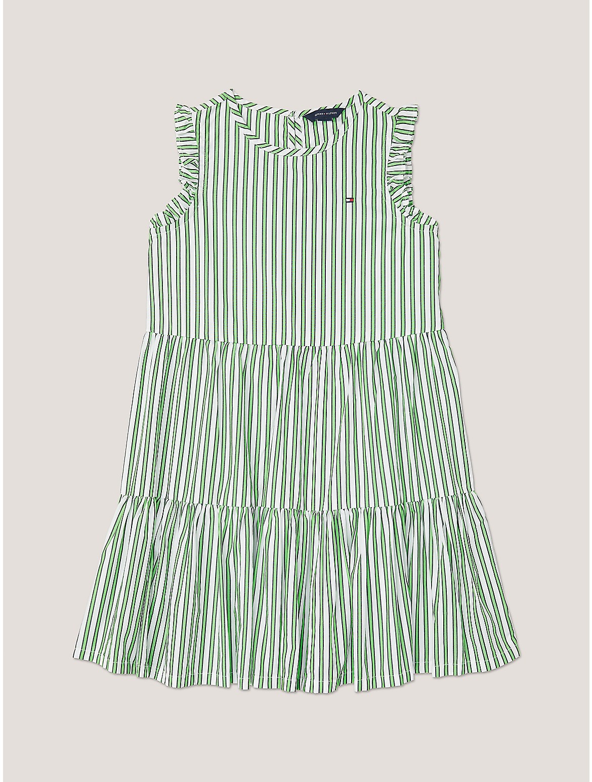 Tommy Hilfiger Girls' Kids' Stripe Cotton Ruffle Dress