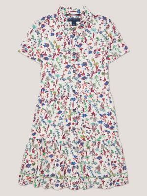 Kids' Short-Sleeve Floral Print Dress