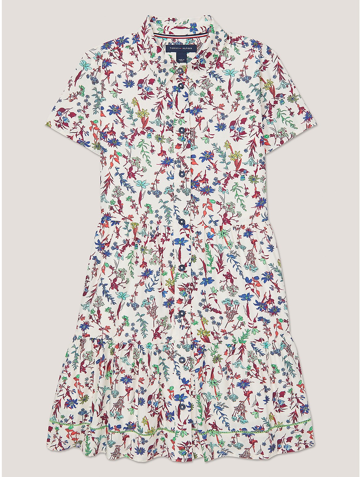 Tommy Hilfiger Girls' Kids' Short-Sleeve Floral Print Dress