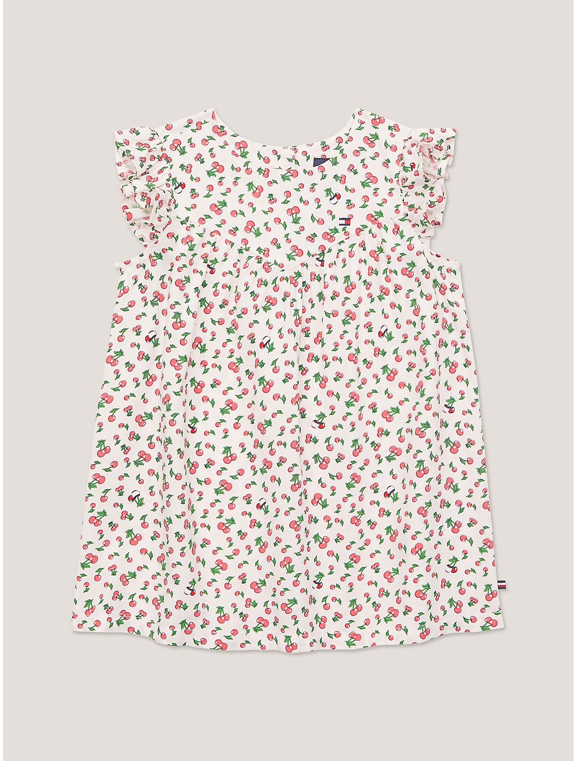 Tommy Hilfiger Girls' Babies' Cherry Flutter-Sleeve Dress - Multi - 6-9M