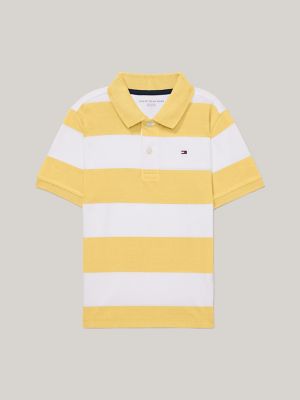 Kids' Rugby Stripe Polo, Daisy Yellow