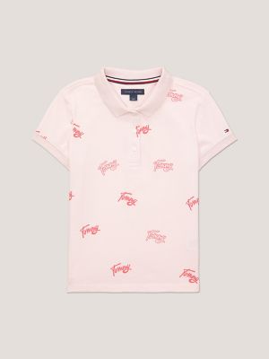 Buy Tommy Hilfiger Kids Girls Vinyl Brand Print Cotton T-Shirt 