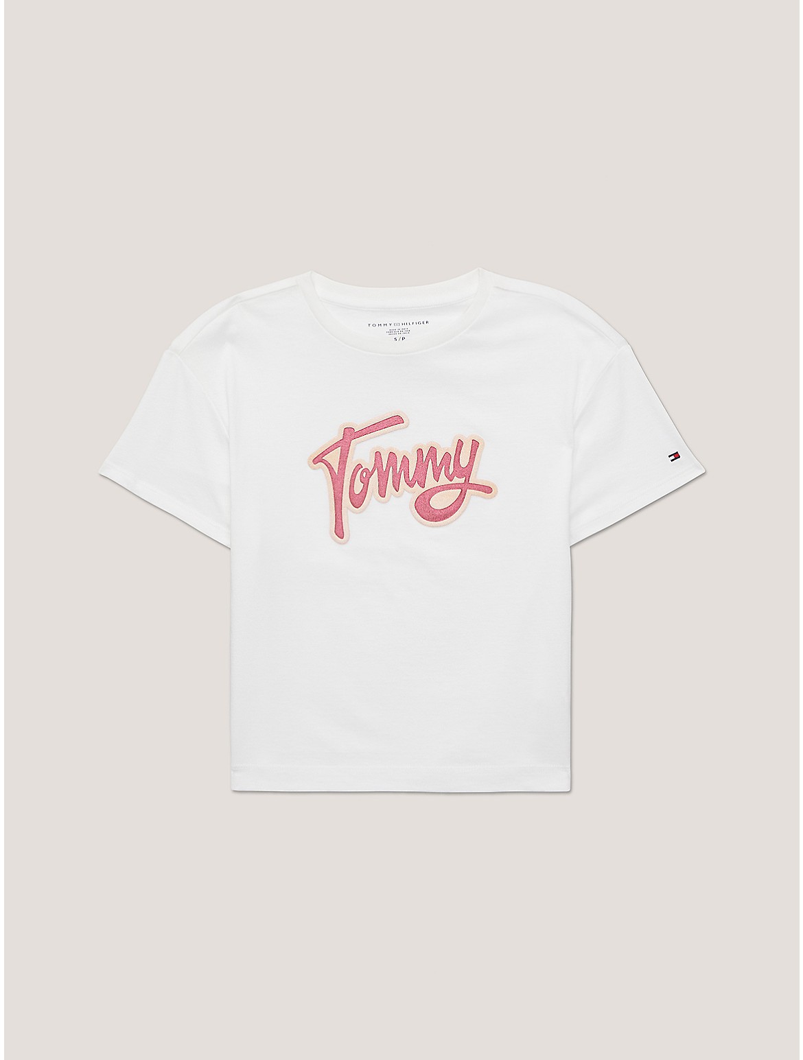 Tommy Hilfiger Girls' Kids' Metallic Script Tommy T-Shirt