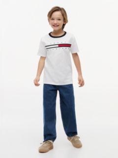 Kids' Flag Stripe Logo T-Shirt — Optic White 2