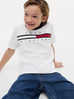 Kids' Flag Stripe Logo T-Shirt — Optic White 3