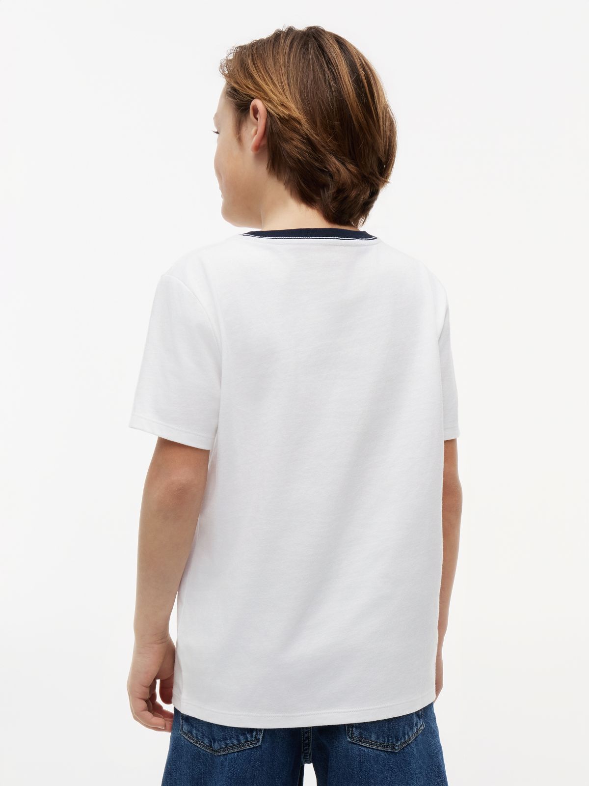 Kids' Flag Stripe Logo T-Shirt — Optic White