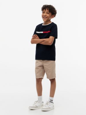 Детские футболки Tommy Hilfiger Kids' Flag Stripe Logo T-Shirt — фото 2