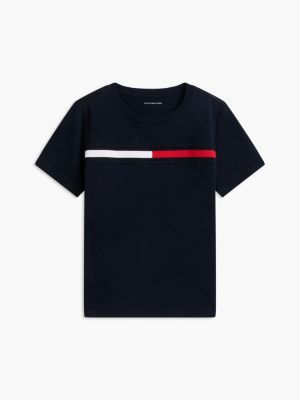 Детские футболки Tommy Hilfiger Kids' Flag Stripe Logo T-Shirt — фото 5