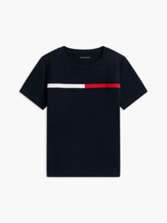 Kids' Flag Stripe Logo T-Shirt — Navy 6