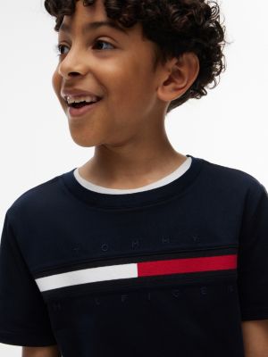 Детские футболки Tommy Hilfiger Kids' Flag Stripe Logo T-Shirt — фото 3