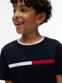 Kids' Flag Stripe Logo T-Shirt — Navy 3
