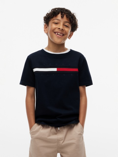 Детские футболки Tommy Hilfiger Kids' Flag Stripe Logo T-Shirt