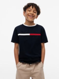 Kids' Flag Stripe Logo T-Shirt — Navy 1