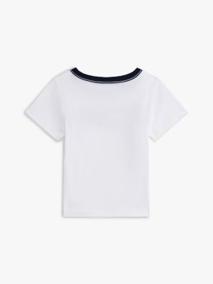 Babies' Flag Stripe Logo Ringer T-Shirt | Tommy Hilfiger USA
