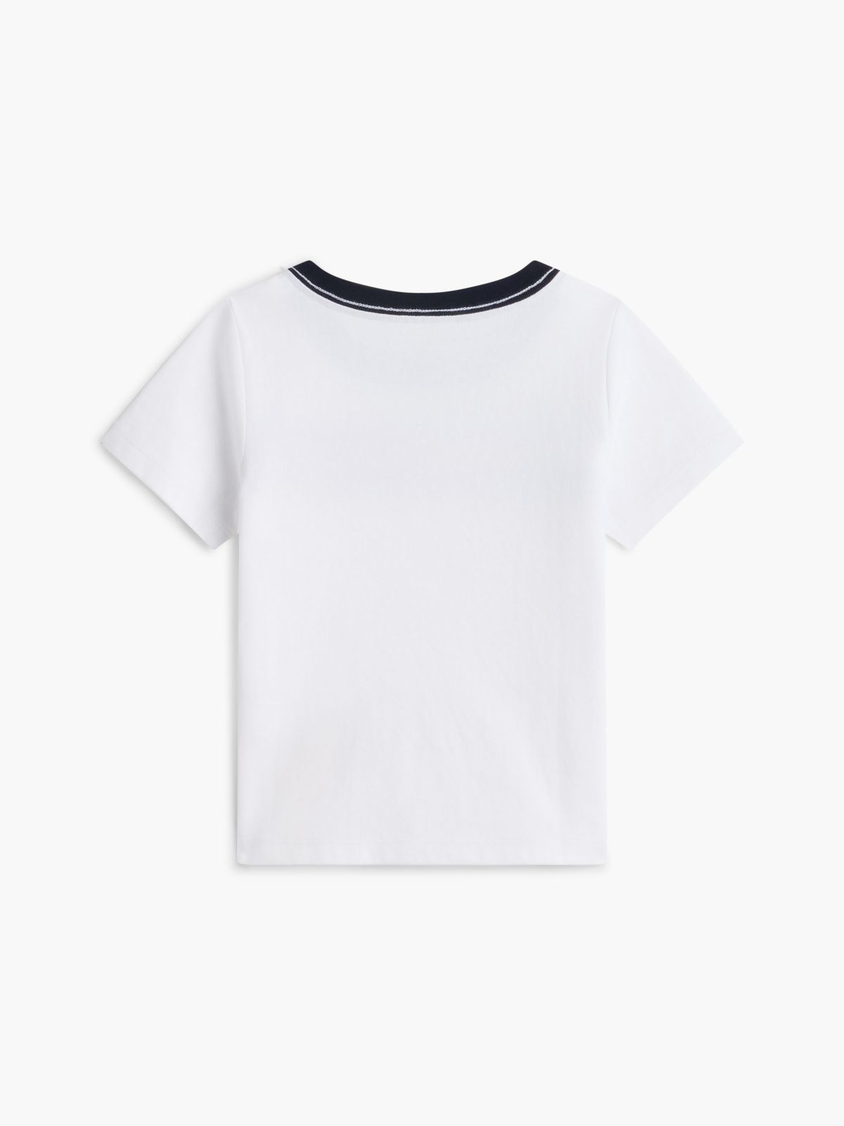 Babies' Flag Stripe Logo Ringer T-Shirt — Optic White