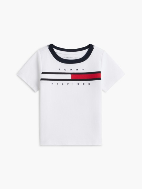 Детские футболки Tommy Hilfiger Babies' Flag Stripe Logo Ringer T-Shirt