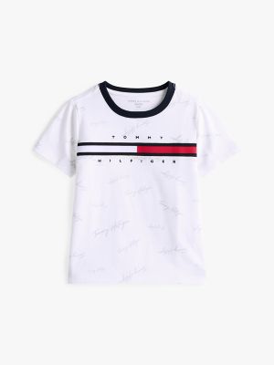 Kids' Signature Flag Stripe Logo T-Shirt | Tommy Hilfiger