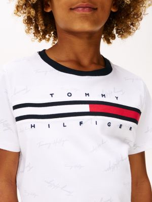SLY STRIPE UNIFORM LOGO Tシャツ F Kids' Signature Flag Stripe Logo T-Shirt | Tommy Hilfiger USA