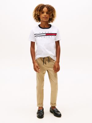 Kids' Signature Flag Stripe Logo T-Shirt | Tommy Hilfiger
