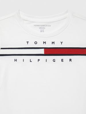 Детские футболки Tommy Hilfiger Kids' Flag Stripe T-Shirt — фото 3