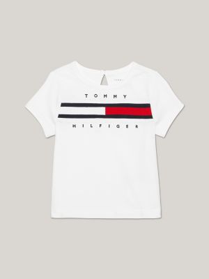 Babies' Flag Stripe T-Shirt, Fresh White