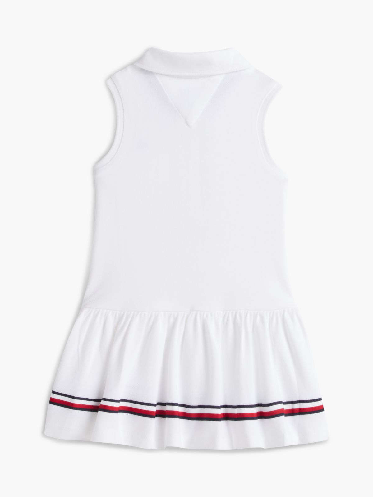 Babies' Sleeveless Stretch Polo Dress — Optic White