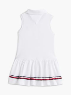Babies' Sleeveless Stretch Polo Dress — Optic White 2
