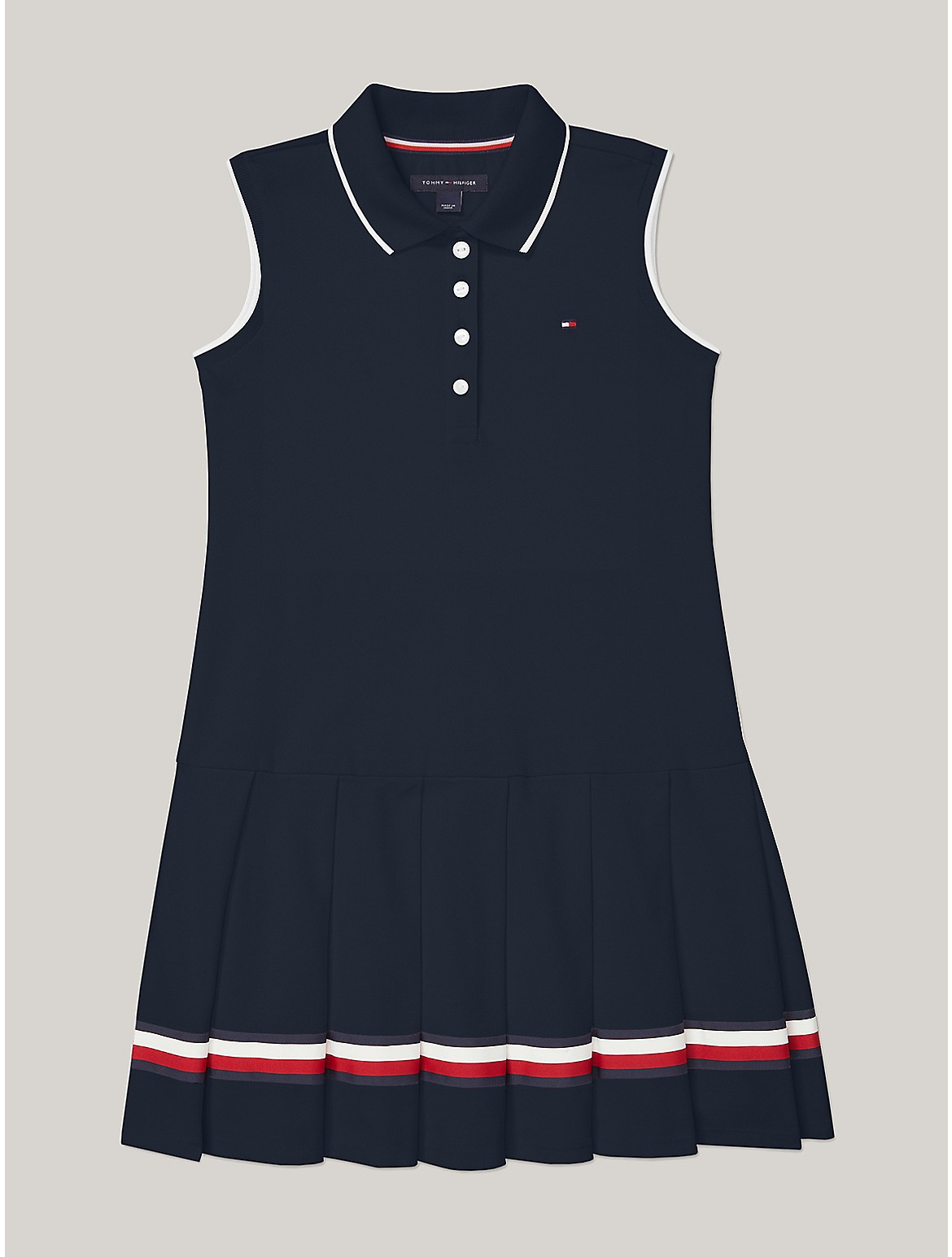 Tommy Hilfiger Girls' Kids' Sleeveless Pleated Polo Dress