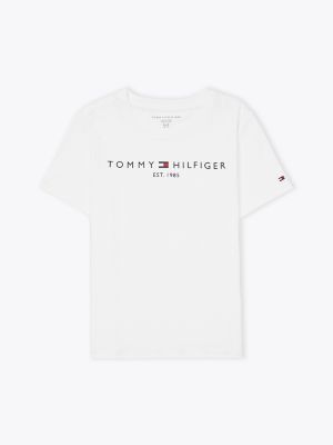 Kids' Tommy Logo T-Shirt, Optic White Th