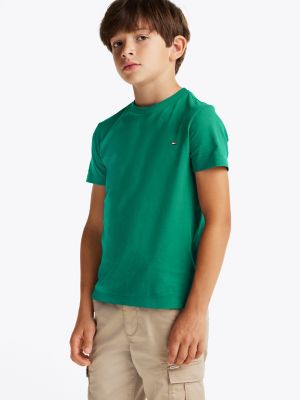 Kids' Solid Crewneck T-Shirt, Olympic Green