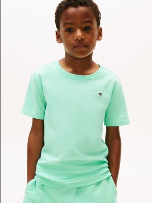 Kids' Solid Crewneck T-Shirt, Miami Aqua